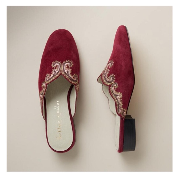 NIB Bettye Muller NY  Blueberry Suede Mules size 10 - Picture 9 of 9